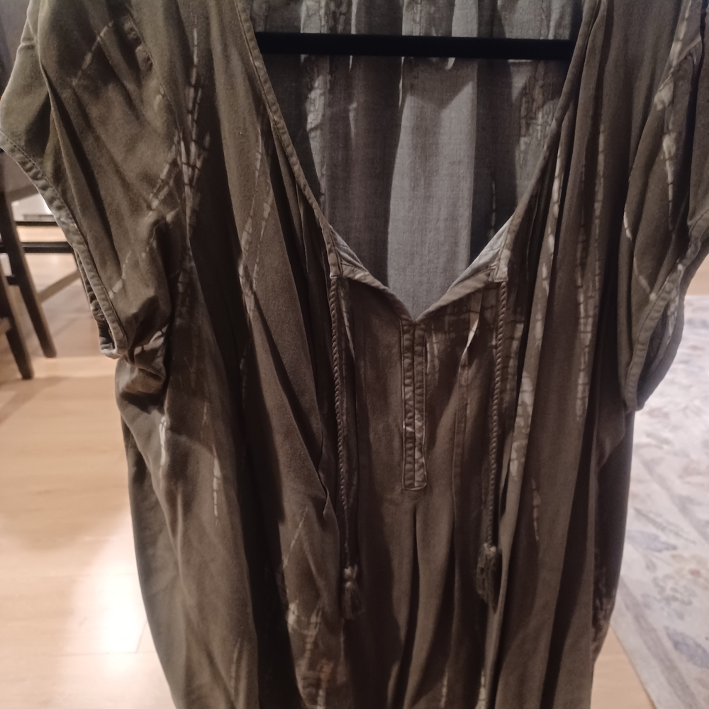 Sonoma Olive V-Neck Blouse